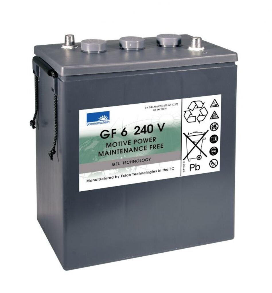 Batteria a gel 6 V/240 Ah per swingo 2100 µicro/2500/4000/5000 Diversey TASKI 4 pezzi